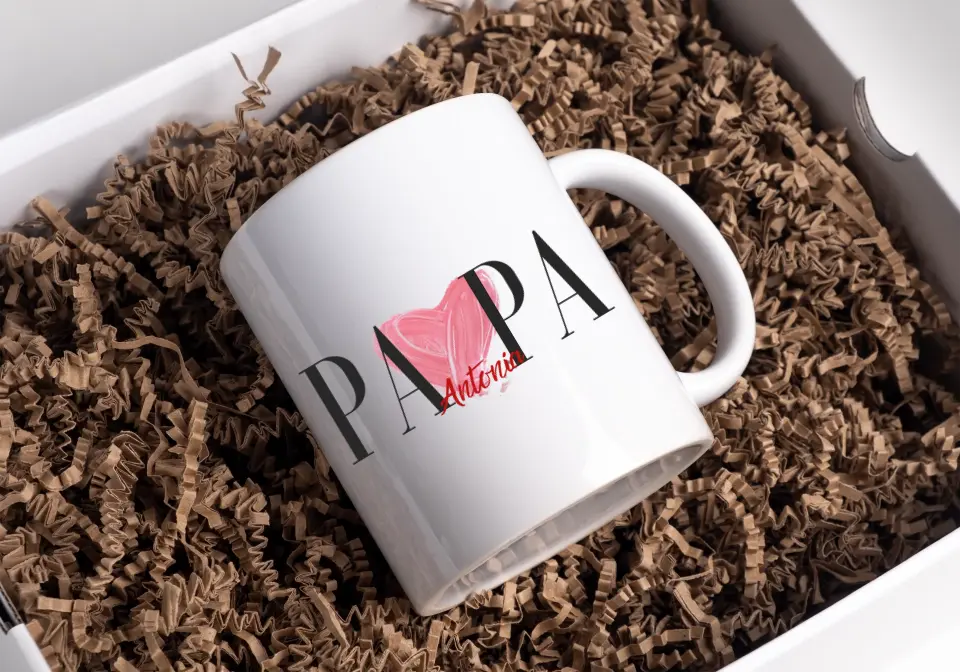 Papa Tasse personalisiert mit Namen der Kinder