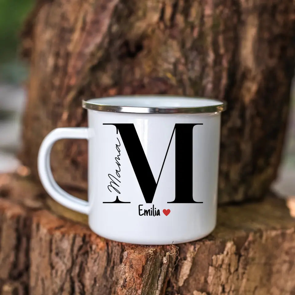 Mama Tasse mit Namen der Kinder