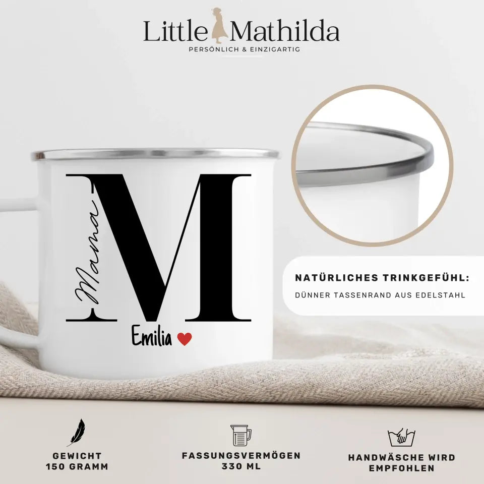 Mama Tasse mit Namen der Kinder