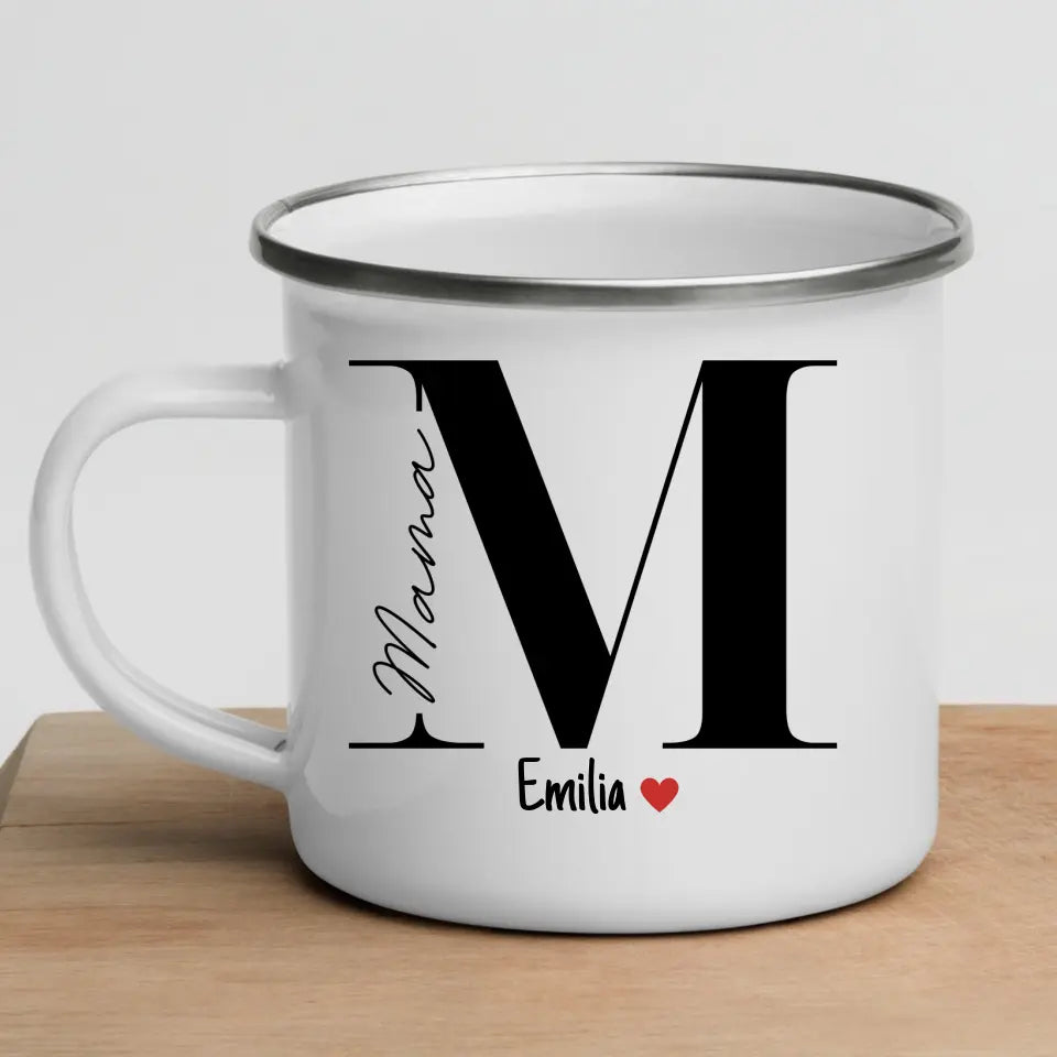 Mama Tasse mit Namen der Kinder