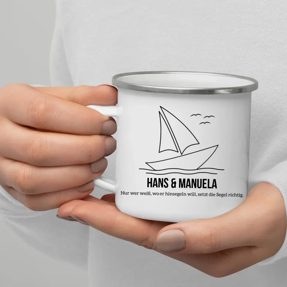 Segelboot Tasse mit Namen