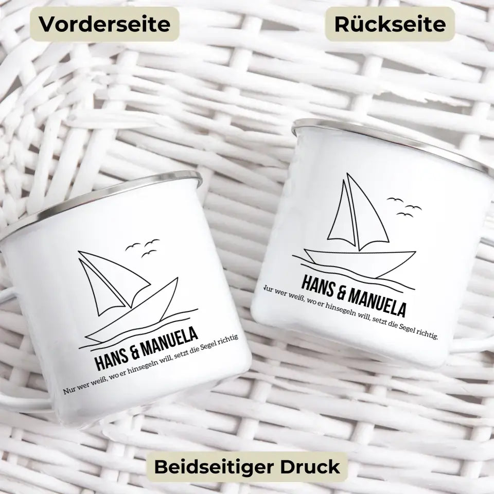 Segelboot Tasse mit Namen