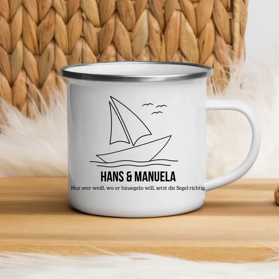 Segelboot Tasse mit Namen