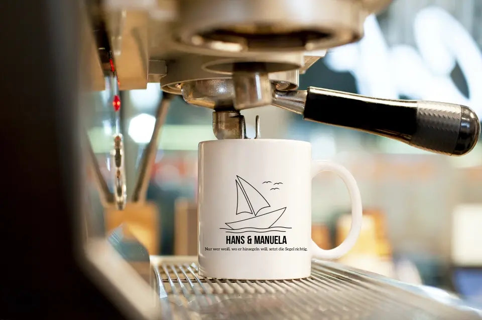 Segelboot Tasse mit Namen