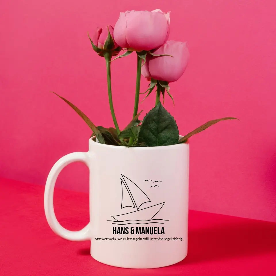 Segelboot Tasse mit Namen
