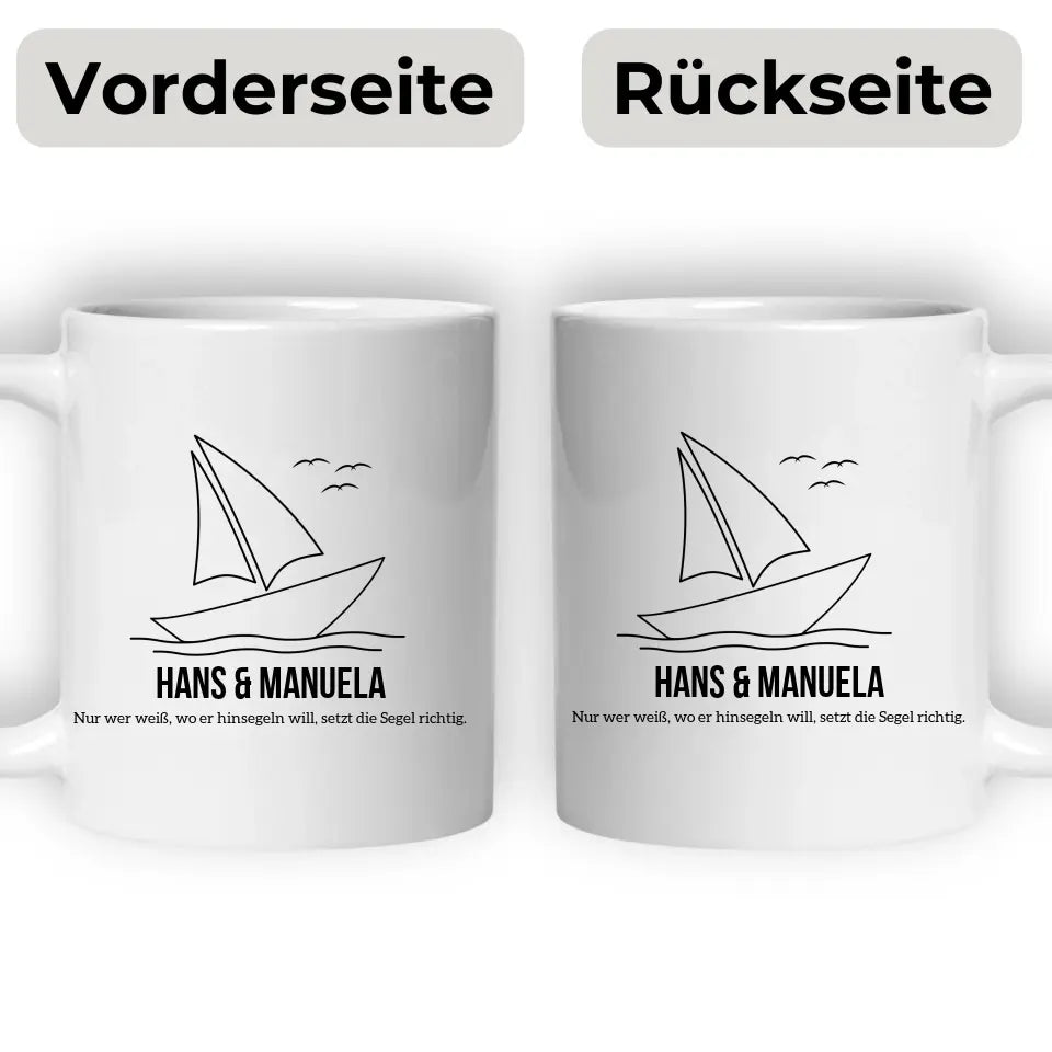 Segelboot Tasse mit Namen