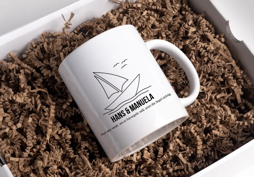Segelboot Tasse mit Namen
