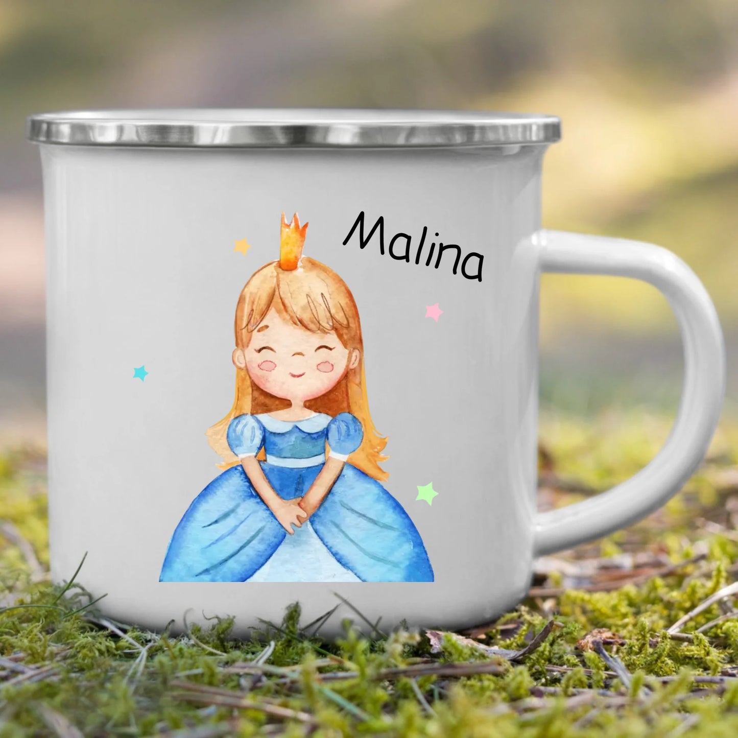 Personalisierte Emaille Kindertasse "Kleine Prinzessin"