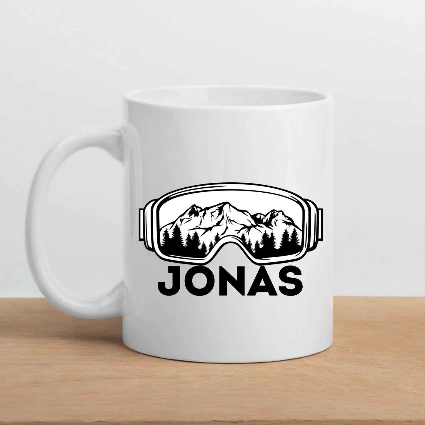 Skifahrer Tasse mit Namen