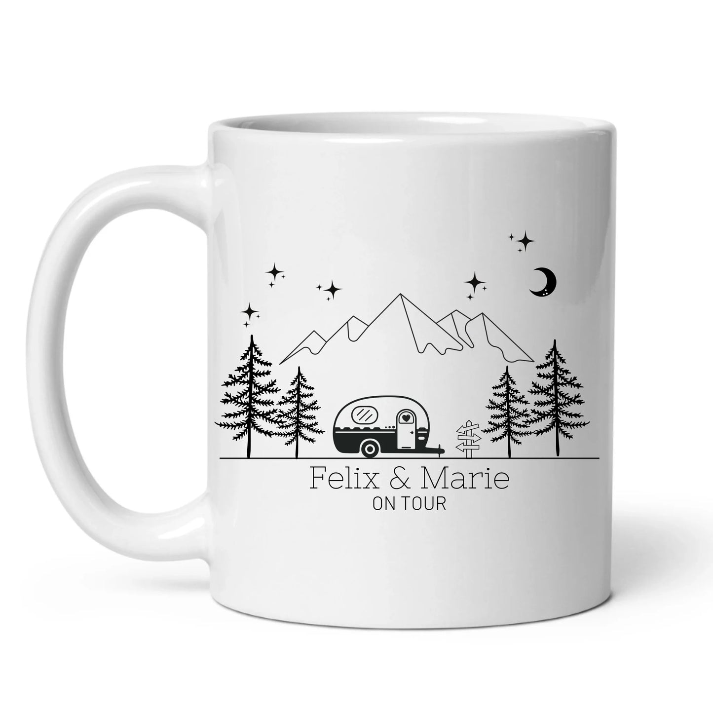 Emaille Camping Tasse Liebesanhänger
