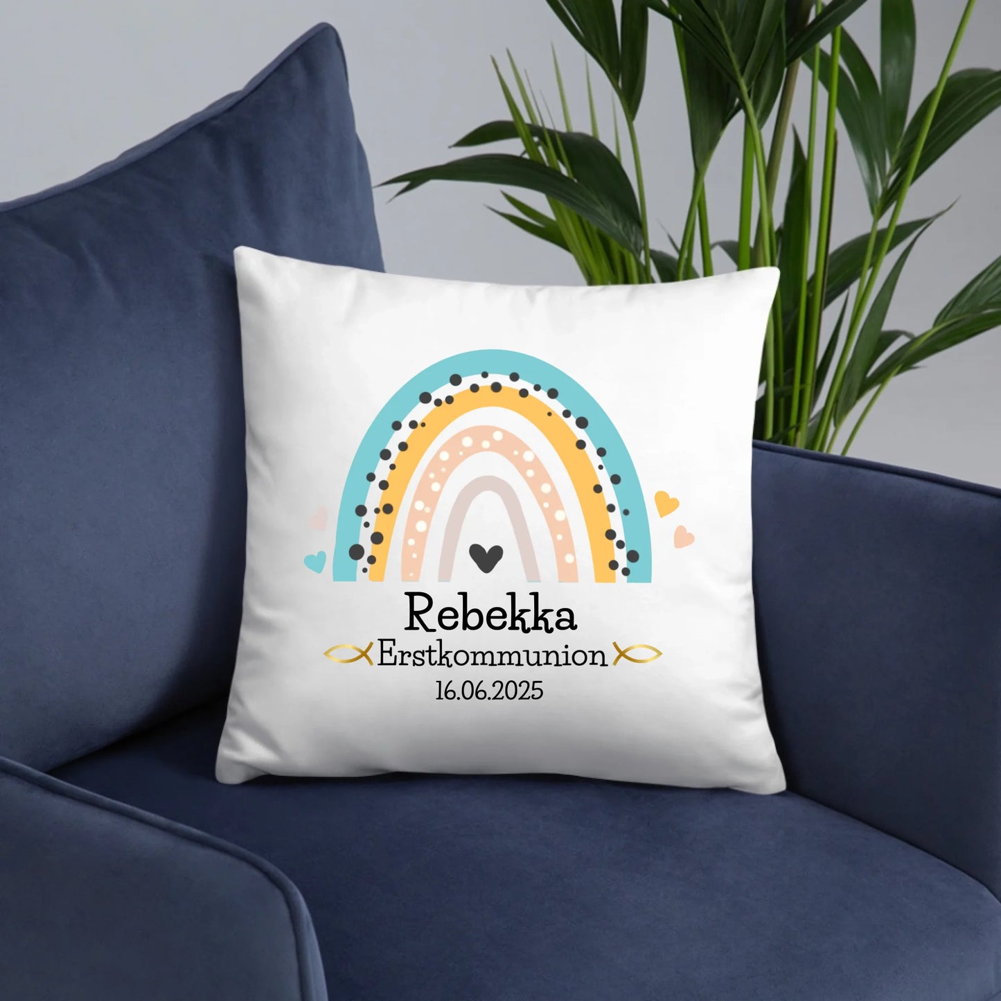 Personalisiertes Kissen zur Erstkommunion (40x40cm Baumwolle)
