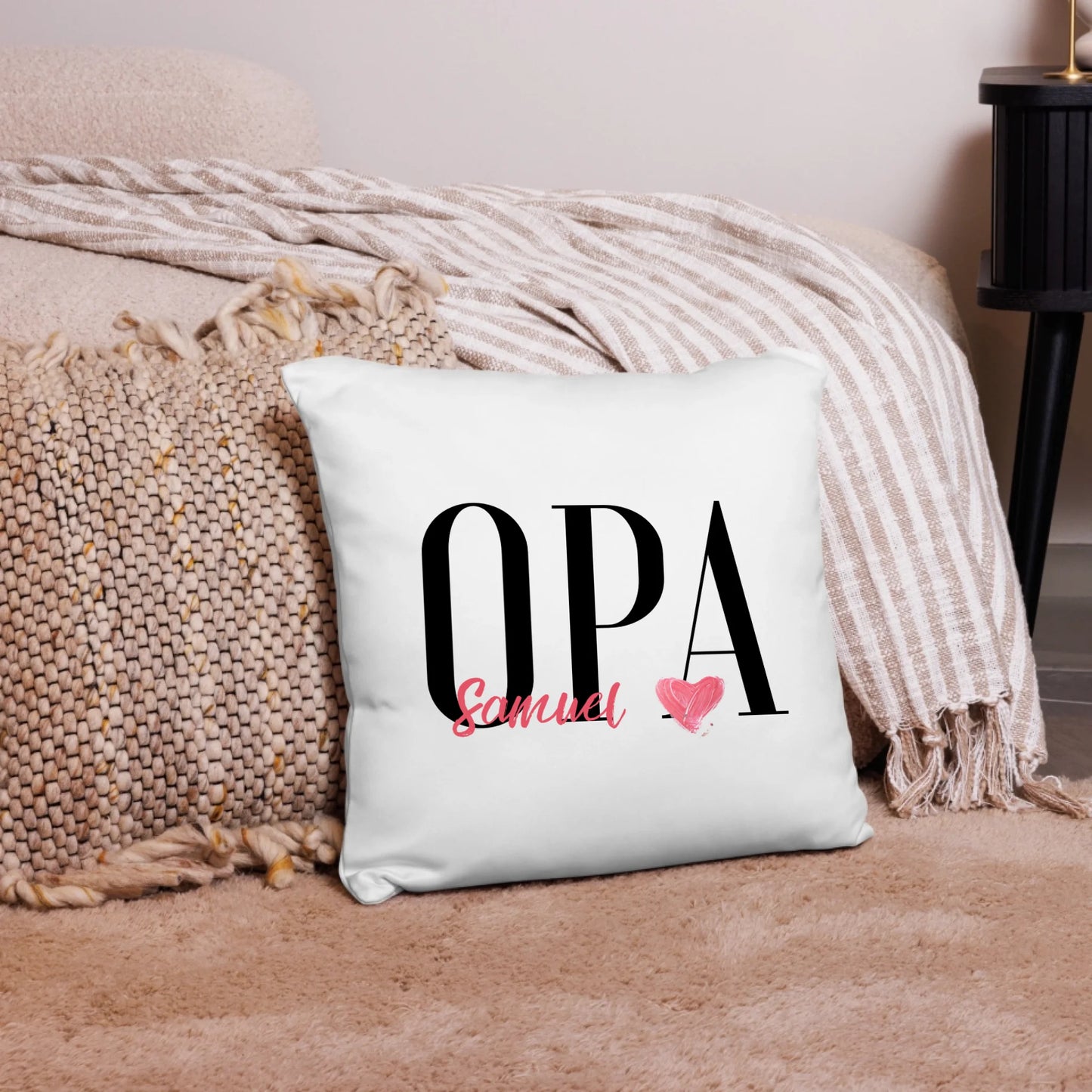 Grandpa pillow with grandchildren's names