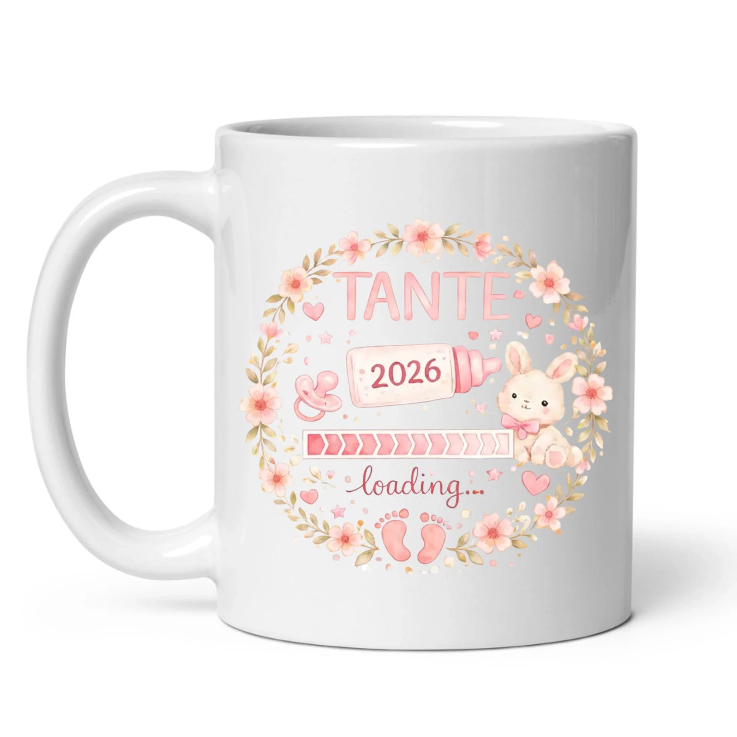 Keramik Tasse Schwangerschaft verkünden: Tante Loading...