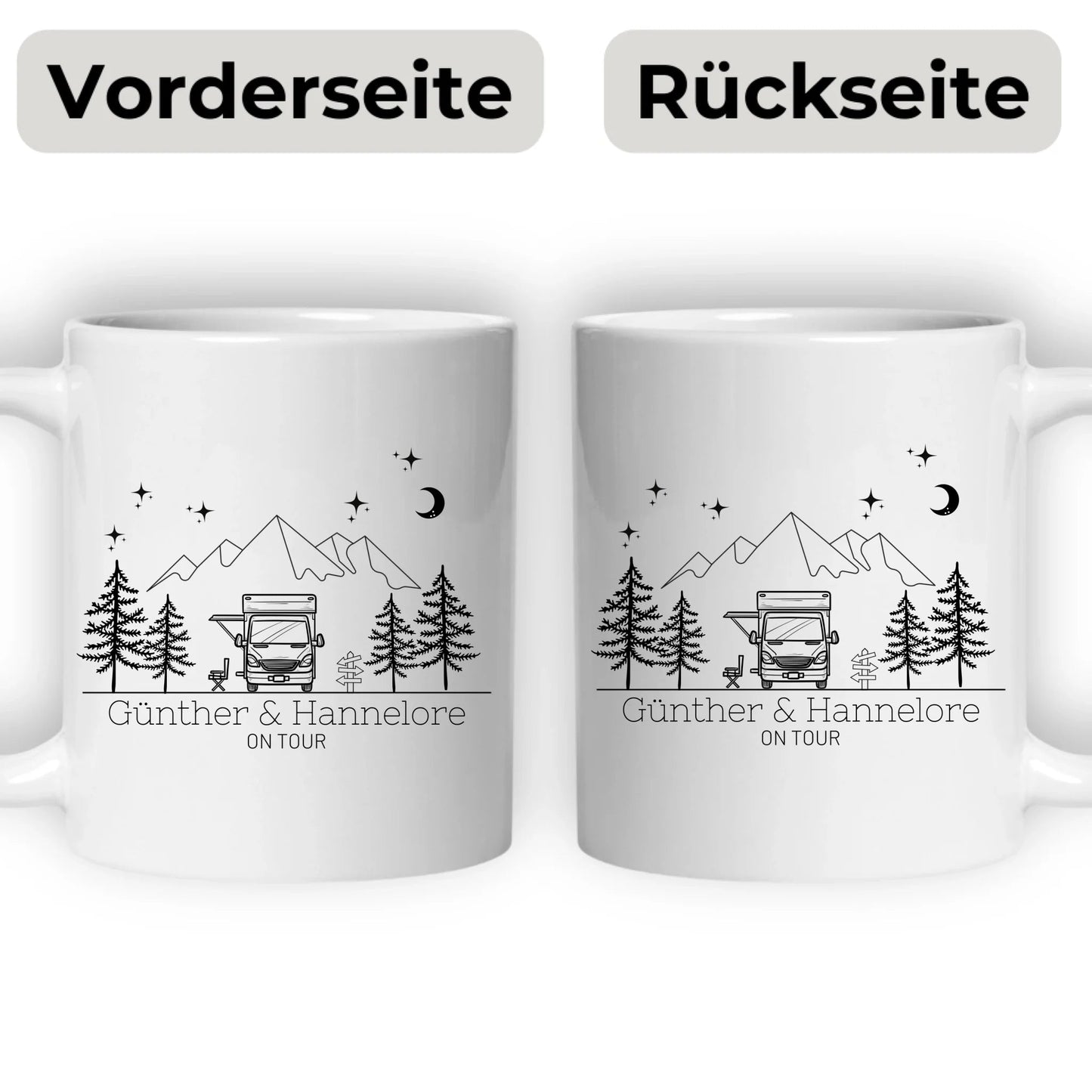 Personalisierte Emaille Camping Tasse Wohnmobil / Wohnwagen Little Mathilda Little Mathilda Customizer