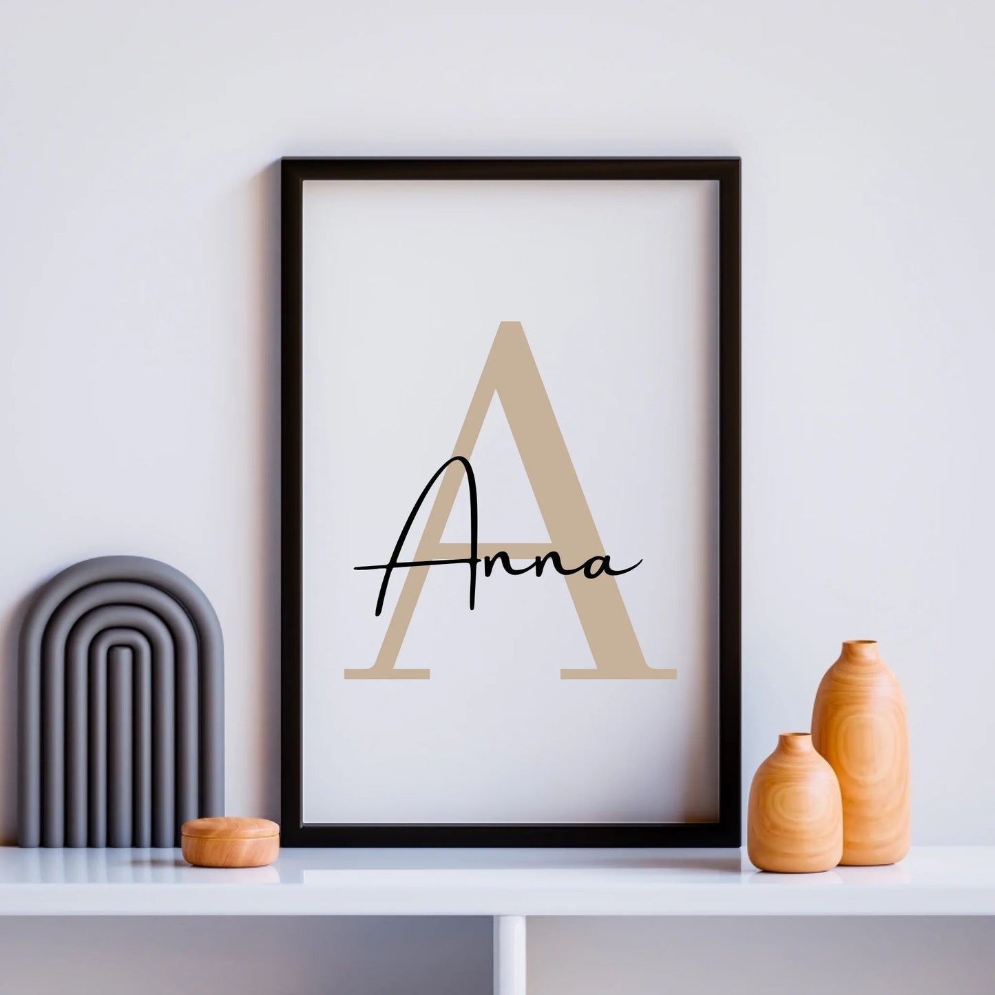Personalisiertes Namensposter bunte Buchstaben Little Mathilda merchOne Customizer