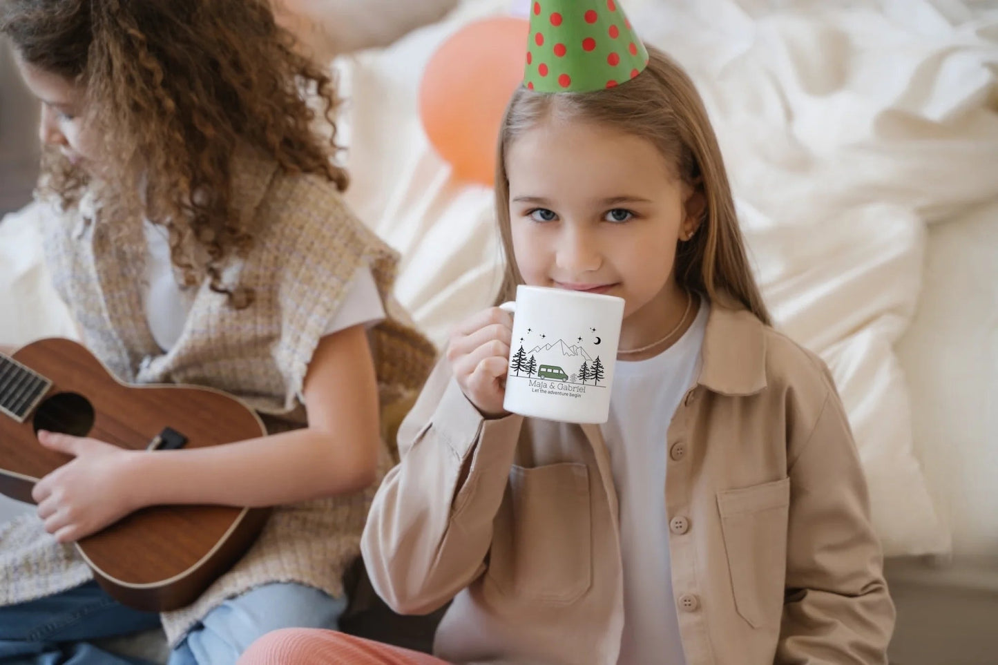 Camping Tasse "Bunte Camper" Little Mathilda Little Mathilda Emaille Tasse