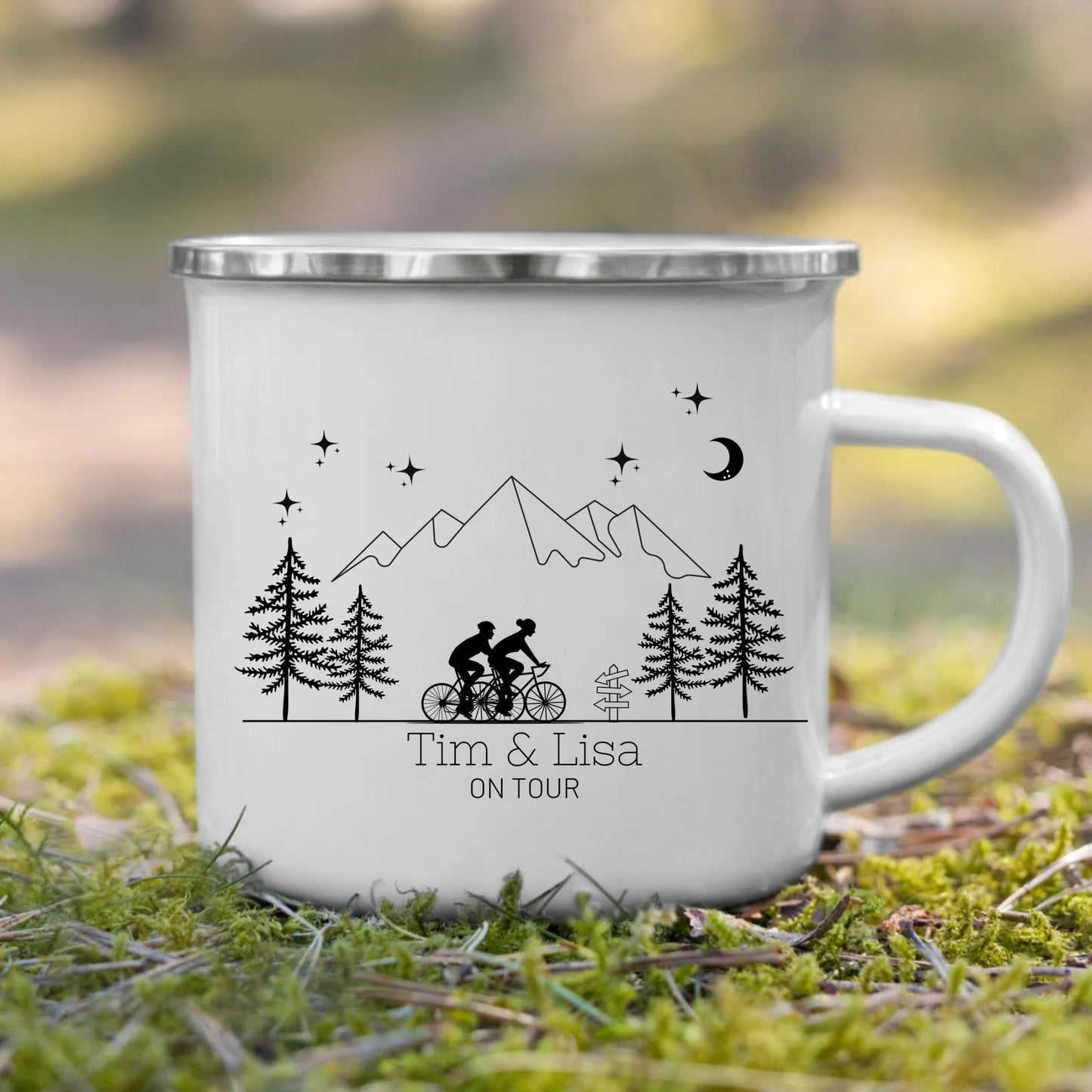 Emaille Camping Tasse Rennrad Fahrer Little Mathilda Little Mathilda Emaille Tasse