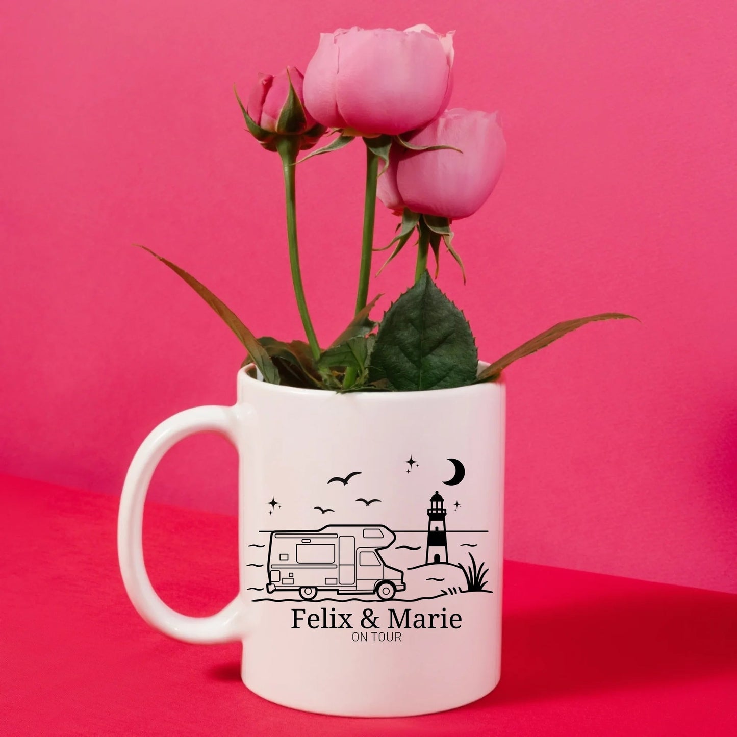 Emaille Camping Tasse Wohnwagen am Meer Little Mathilda Little Mathilda Emaille Tasse