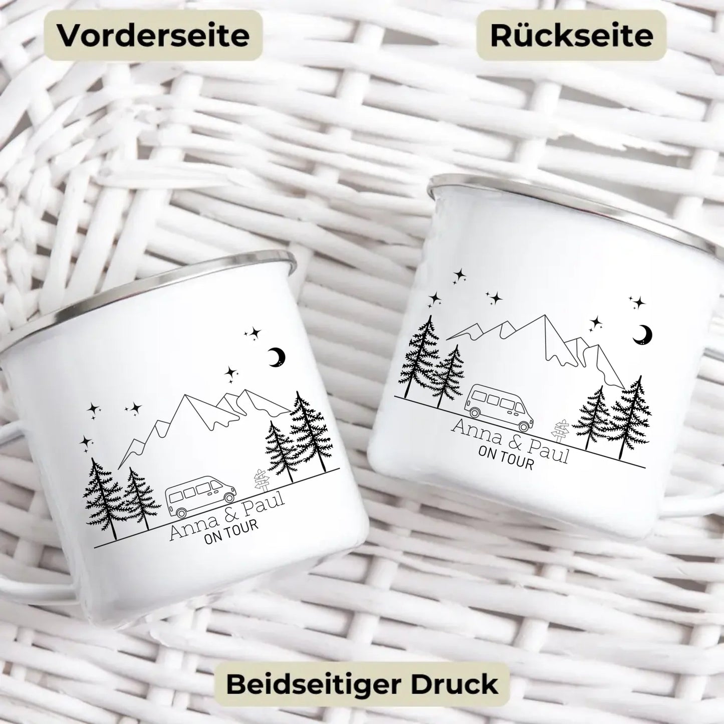 Emaille Tasse Camping Van Little Mathilda Little Mathilda Emaille Tasse