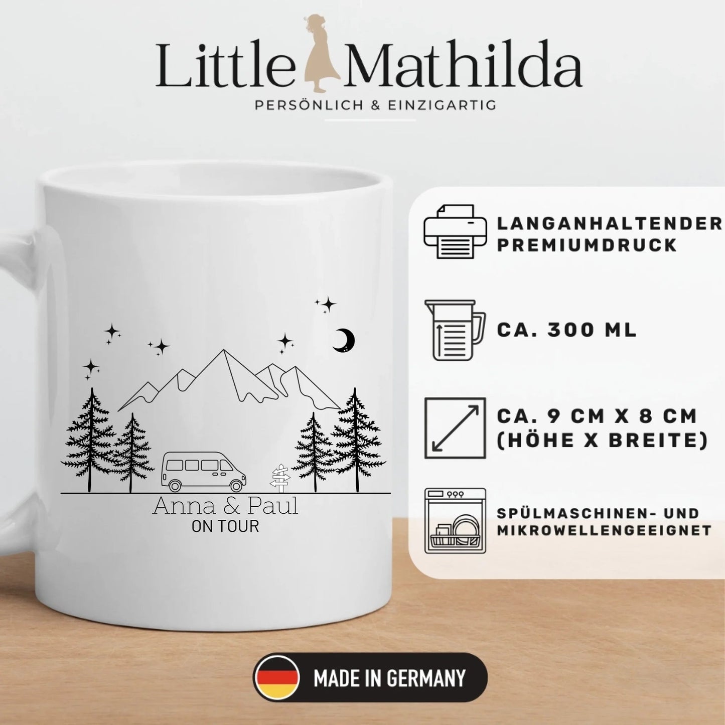 Emaille Tasse Camping Van Little Mathilda Little Mathilda Emaille Tasse
