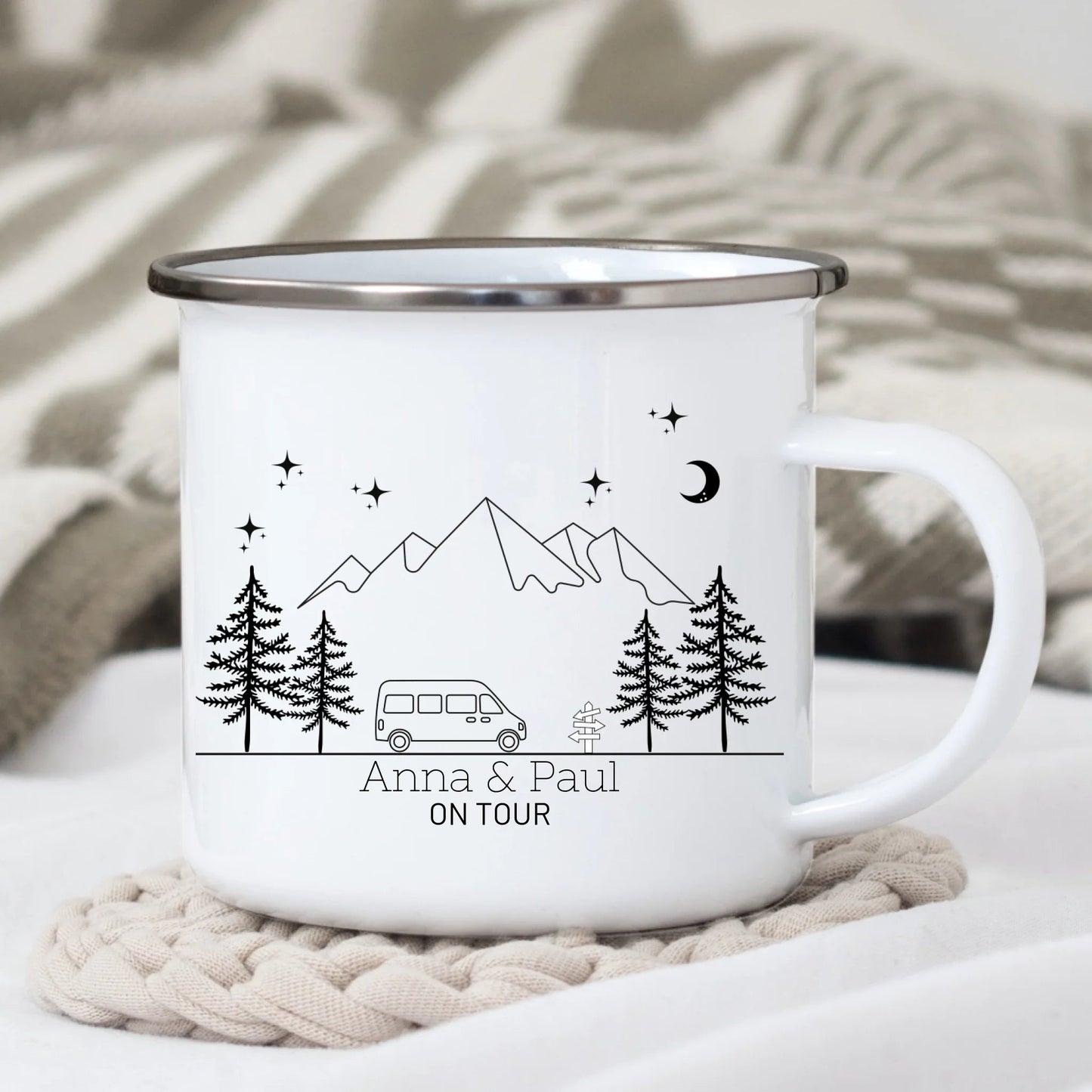 Emaille Tasse Camping Van Little Mathilda Little Mathilda Emaille Tasse