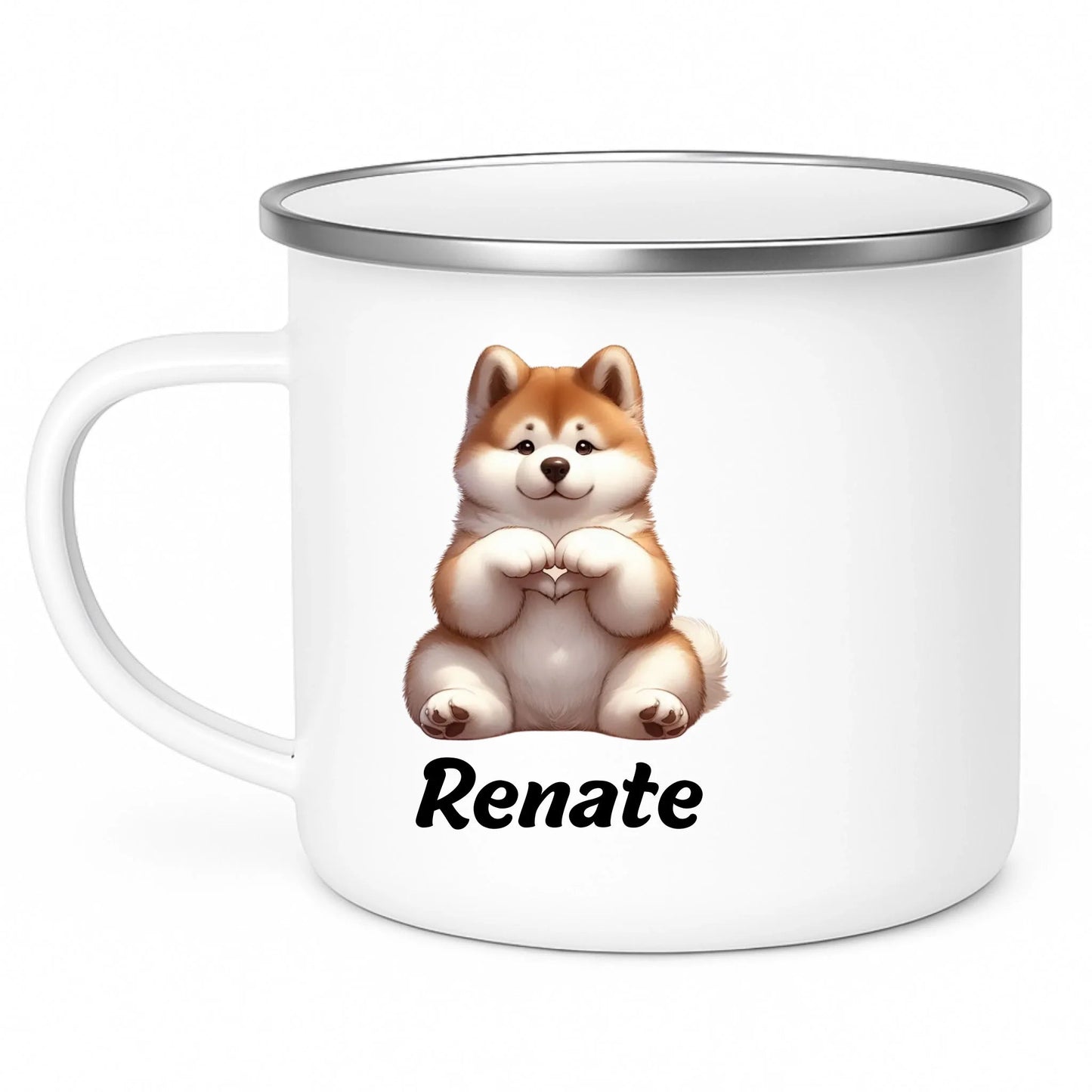 Hundetasse mit Namen Little Mathilda Little Mathilda Emaille Tasse