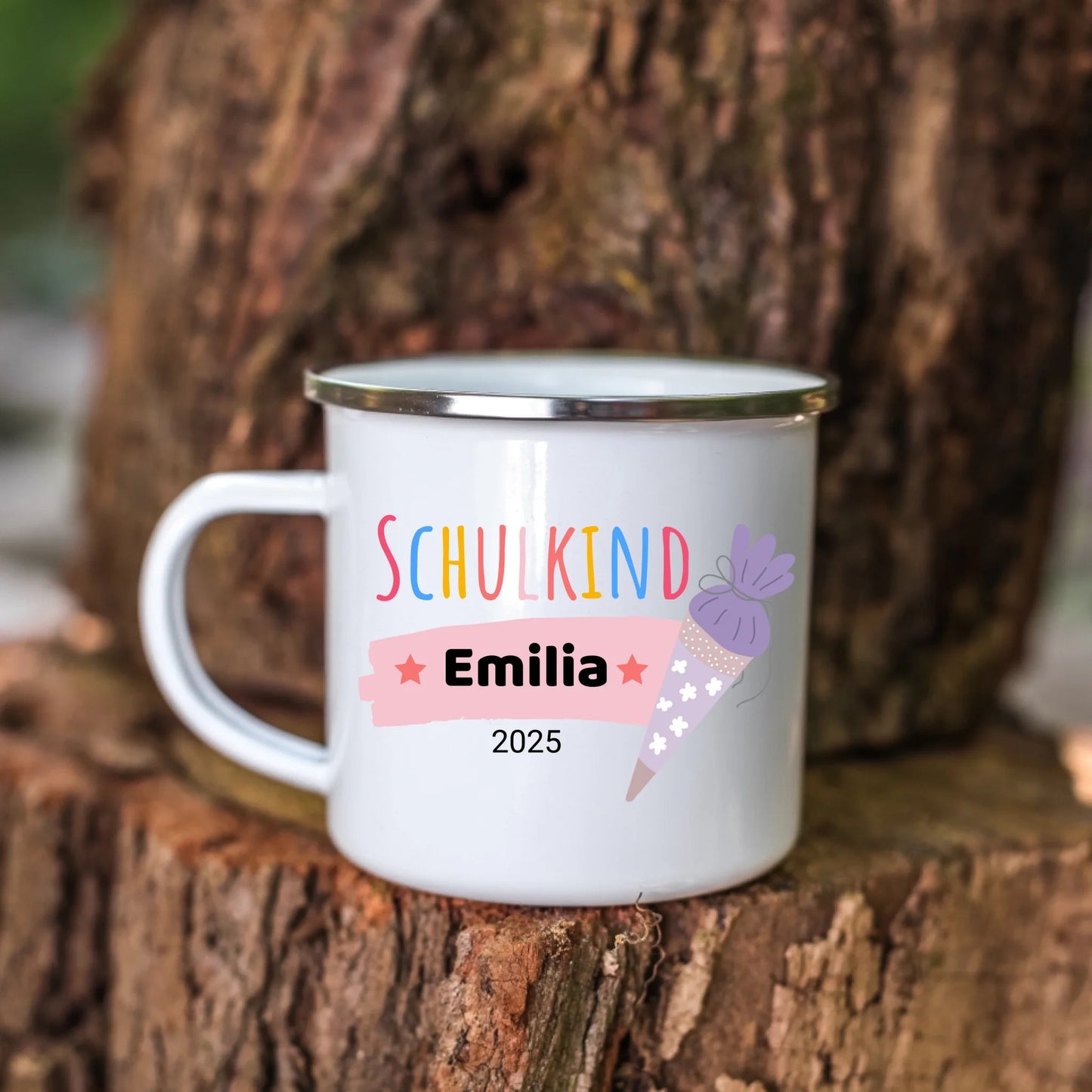 Personalisierte Tasse Schulkind 2025 Little Mathilda Little Mathilda Emaille Tasse