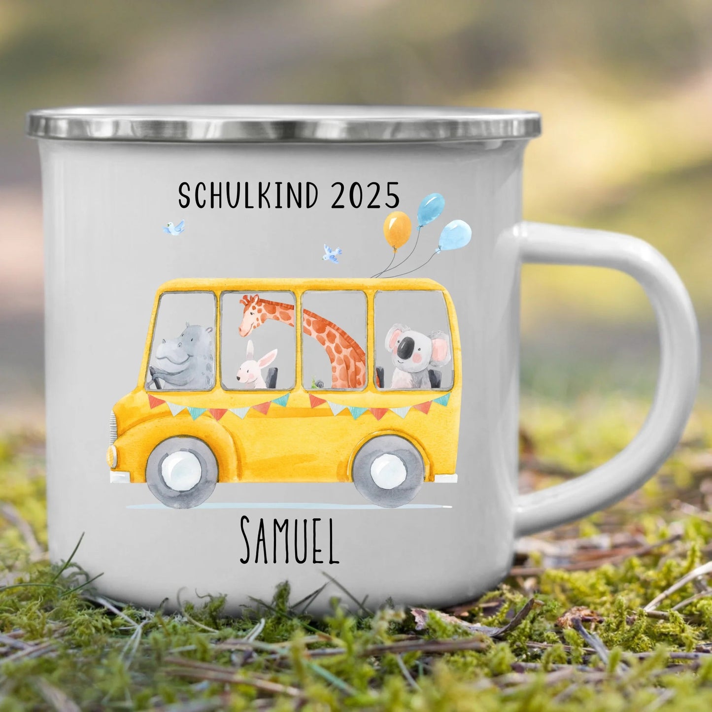 Personalisierte Tasse zur Einschulung - Schulkind 2025 Little Mathilda Little Mathilda Emaille Tasse