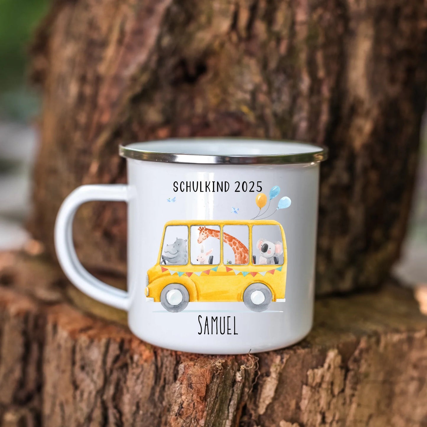 Personalisierte Tasse zur Einschulung - Schulkind 2025 Little Mathilda Little Mathilda Emaille Tasse