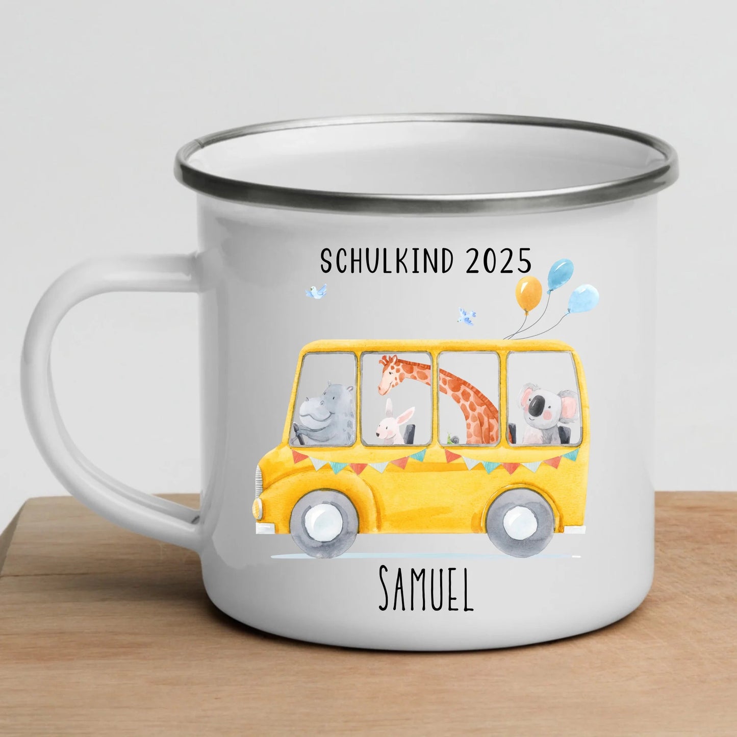 Personalisierte Tasse zur Einschulung - Schulkind 2025 Little Mathilda Little Mathilda Emaille Tasse
