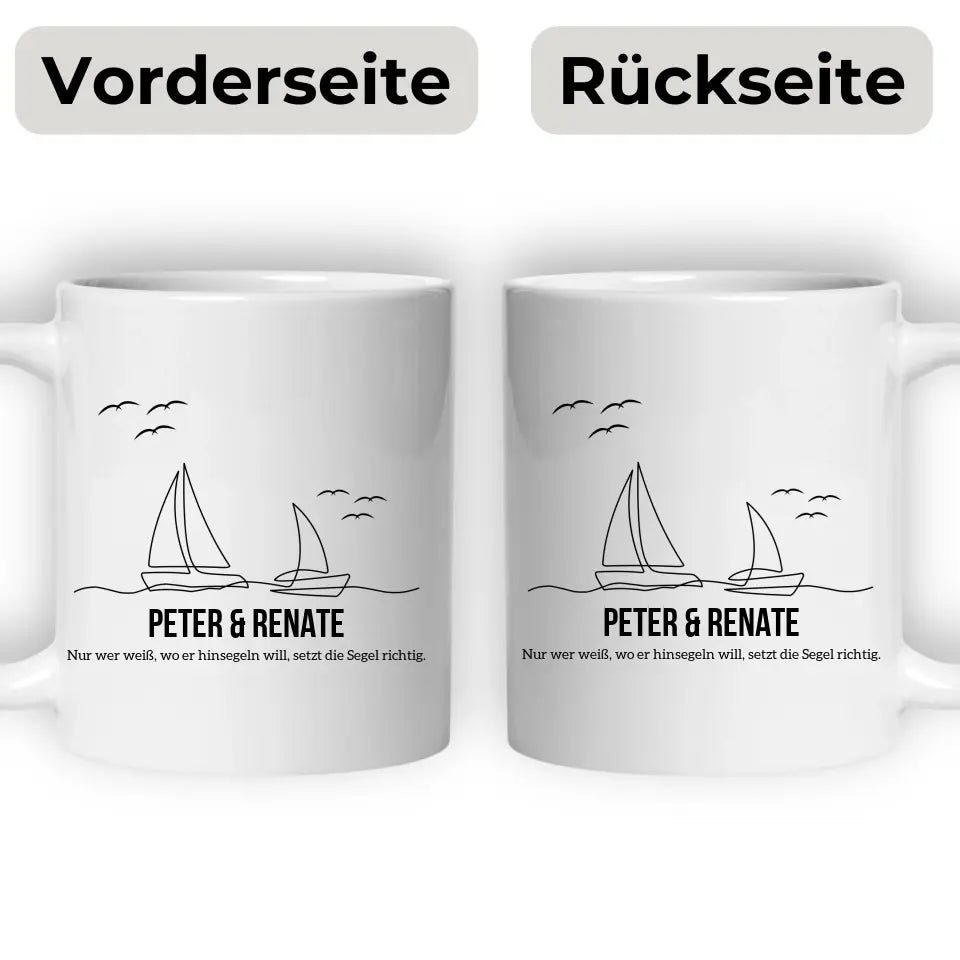 Segler Tasse mit Namen Little Mathilda merchOne Emaille Tasse