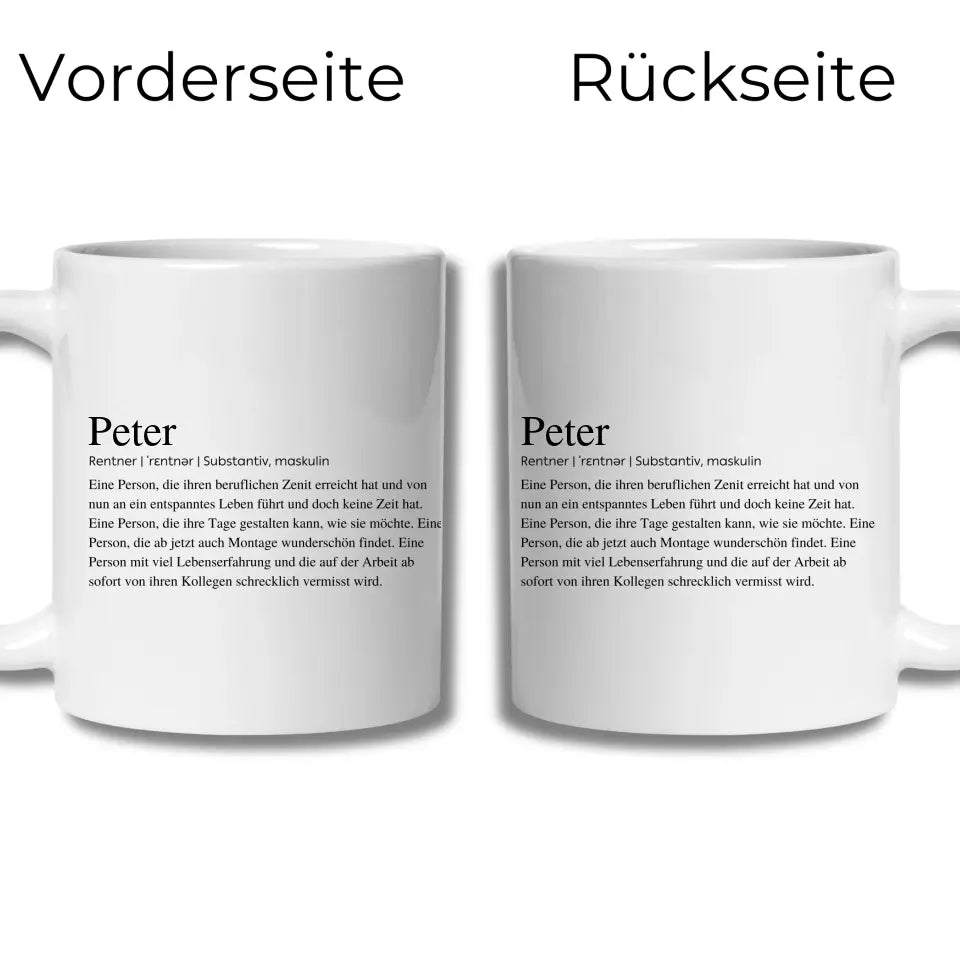 Definitionstasse Rentner Little Mathilda Little Mathilda Keramik Tasse