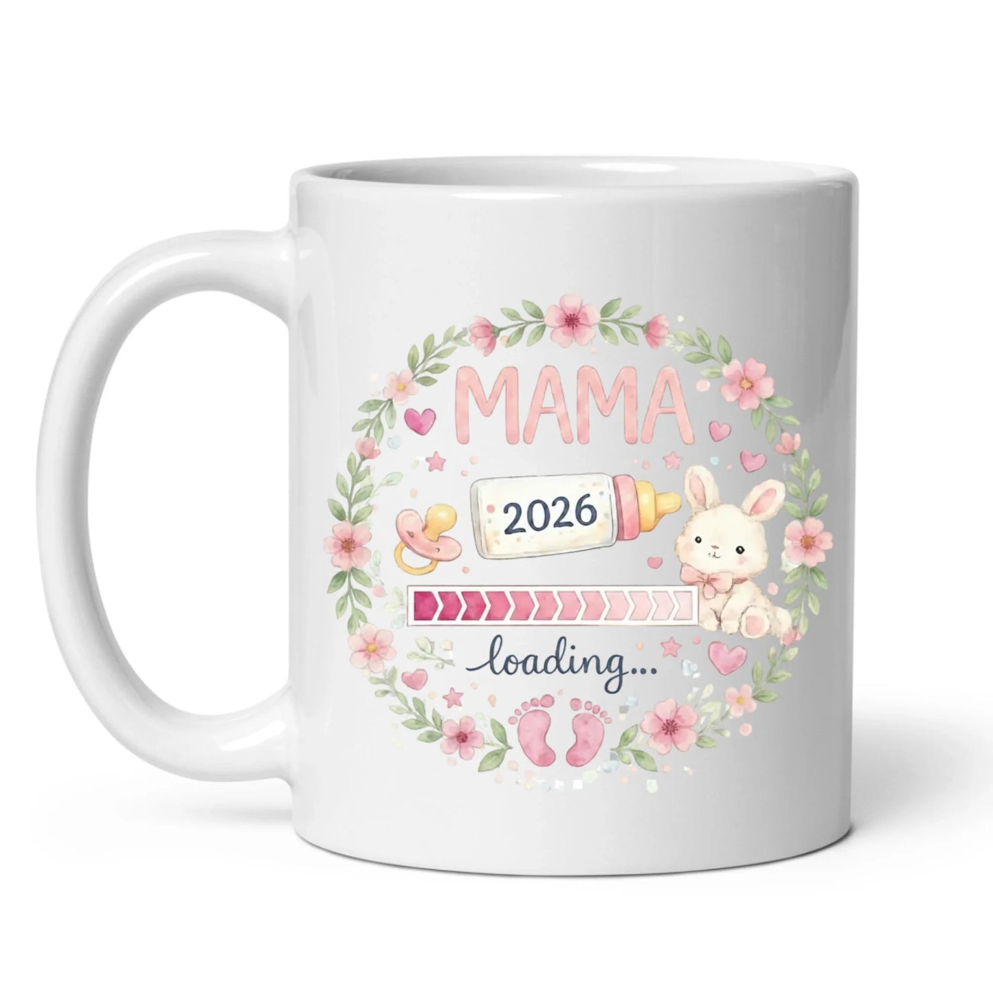 Keramik Tasse Schwangerschaft verkünden: Mama Loading... Little Mathilda Little Mathilda Keramik Tasse