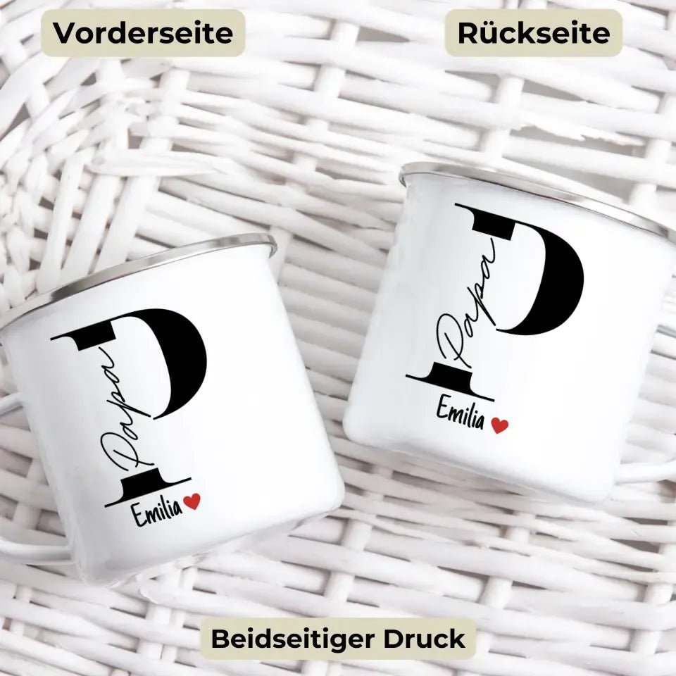 Papa Tasse mit Namen der Kinder Little Mathilda Little Mathilda Keramik Tasse