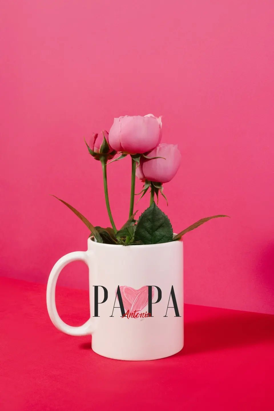 Papa Tasse personalisiert mit Namen der Kinder Little Mathilda Little Mathilda Keramik Tasse