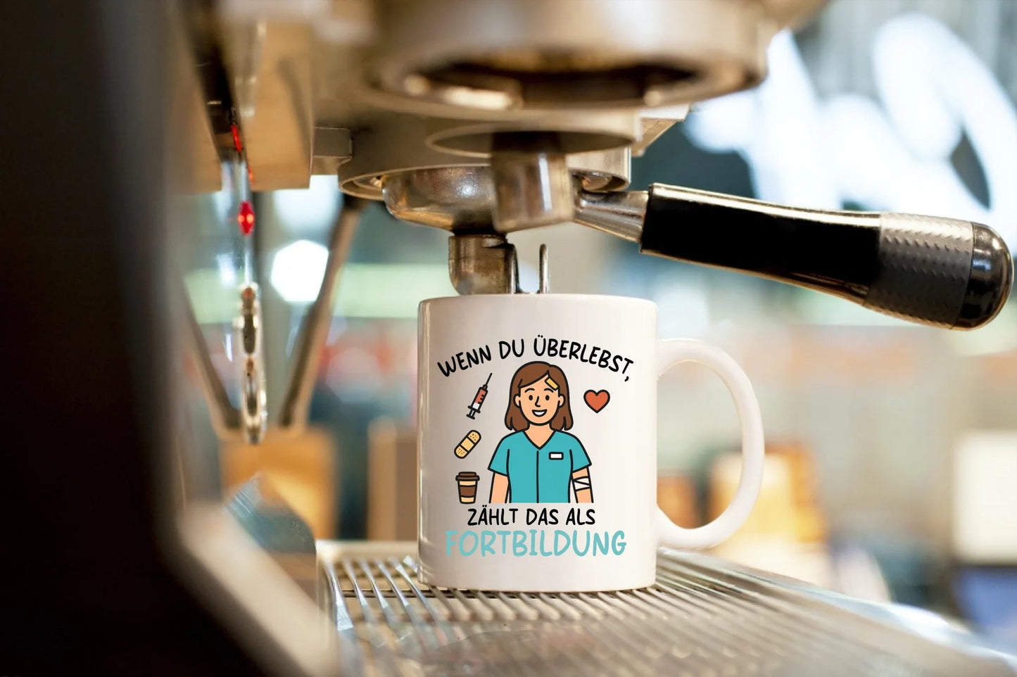 Personalisierte Krankenschwester Tasse mit Spruch "Fortbildung" Little Mathilda Little Mathilda Keramik Tasse