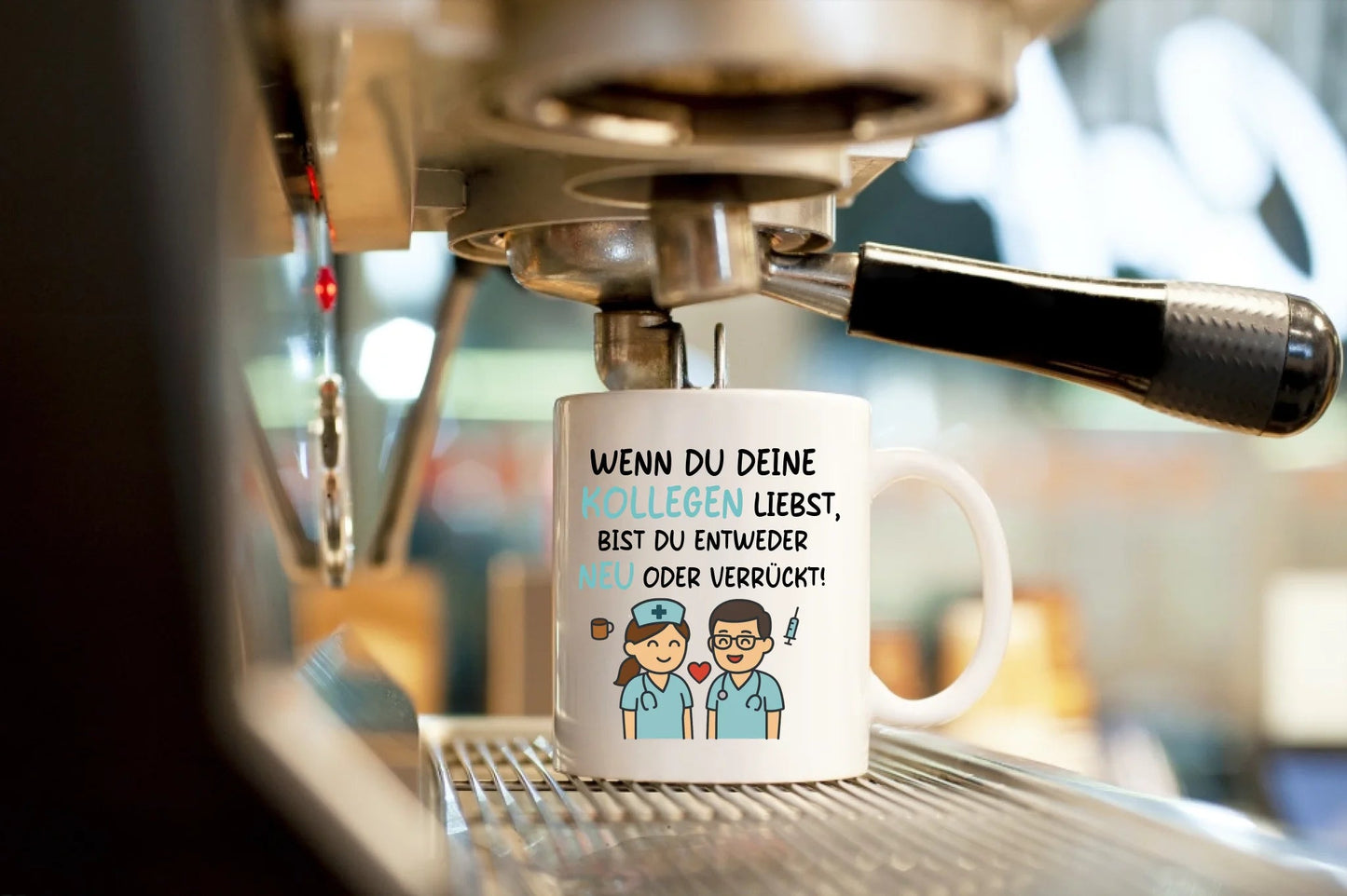 Personalisierte Krankenschwester Tasse mit Spruch für Kollegen Little Mathilda Little Mathilda Keramik Tasse