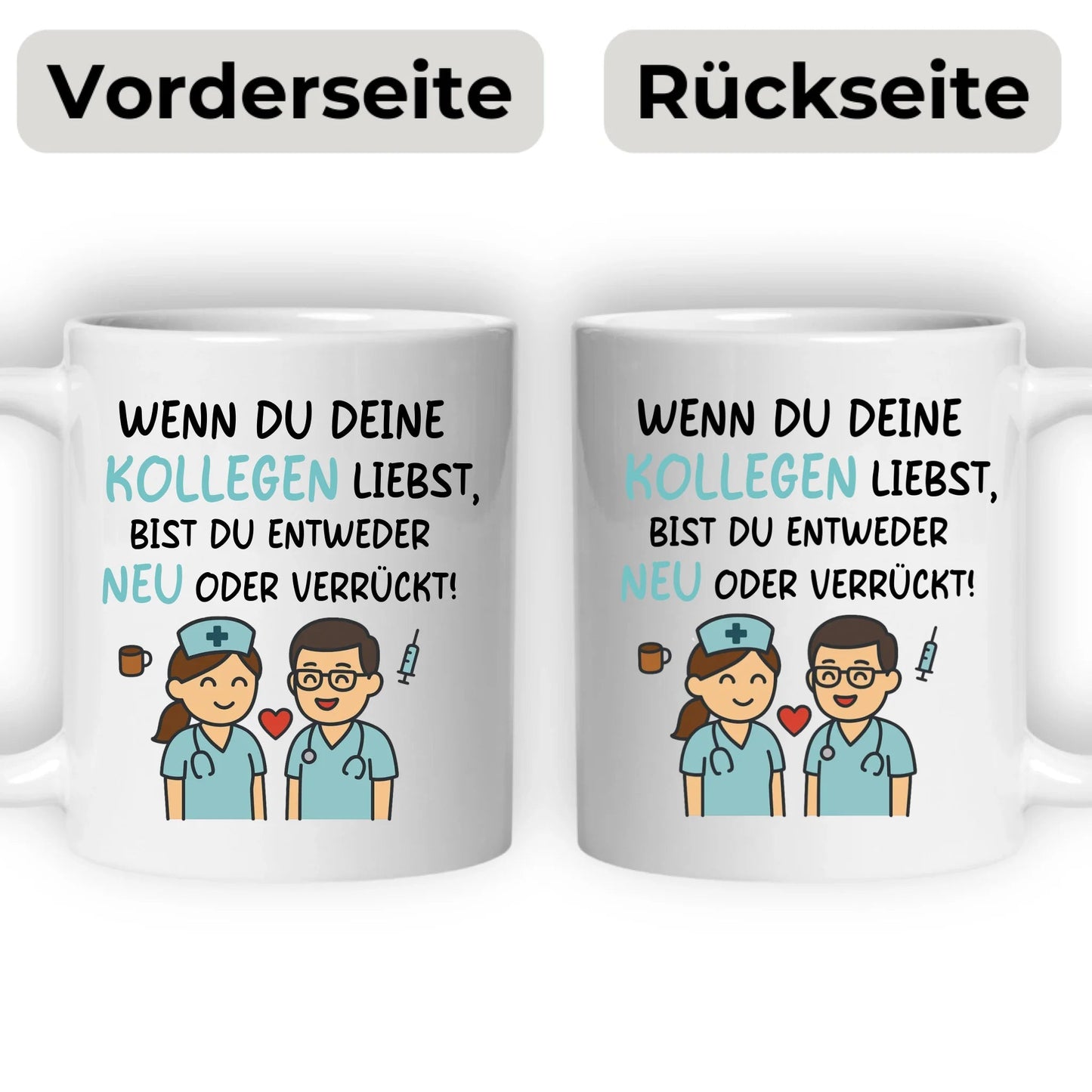 Personalisierte Krankenschwester Tasse mit Spruch für Kollegen Little Mathilda Little Mathilda Keramik Tasse
