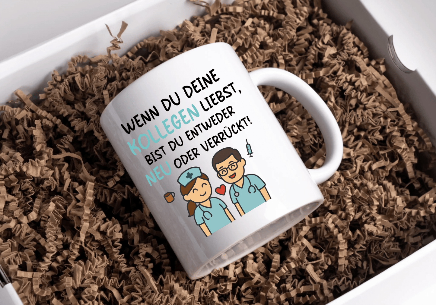 Personalisierte Krankenschwester Tasse mit Spruch für Kollegen Little Mathilda Little Mathilda Keramik Tasse