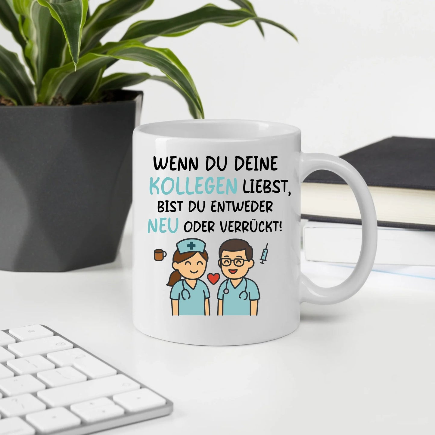 Personalisierte Krankenschwester Tasse mit Spruch für Kollegen Little Mathilda Little Mathilda Keramik Tasse