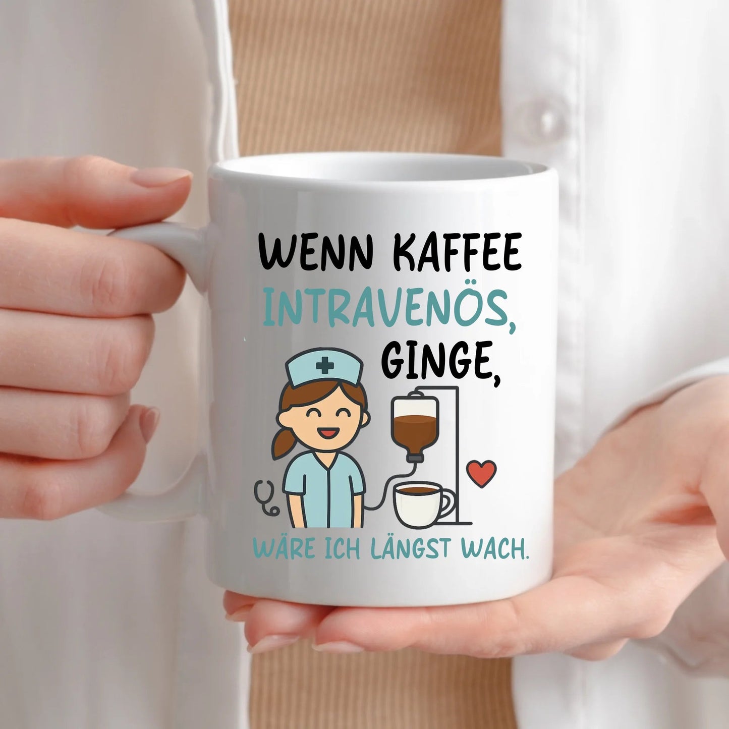 Personalisierte Krankenschwester Tasse mit Spruch Little Mathilda Little Mathilda Keramik Tasse