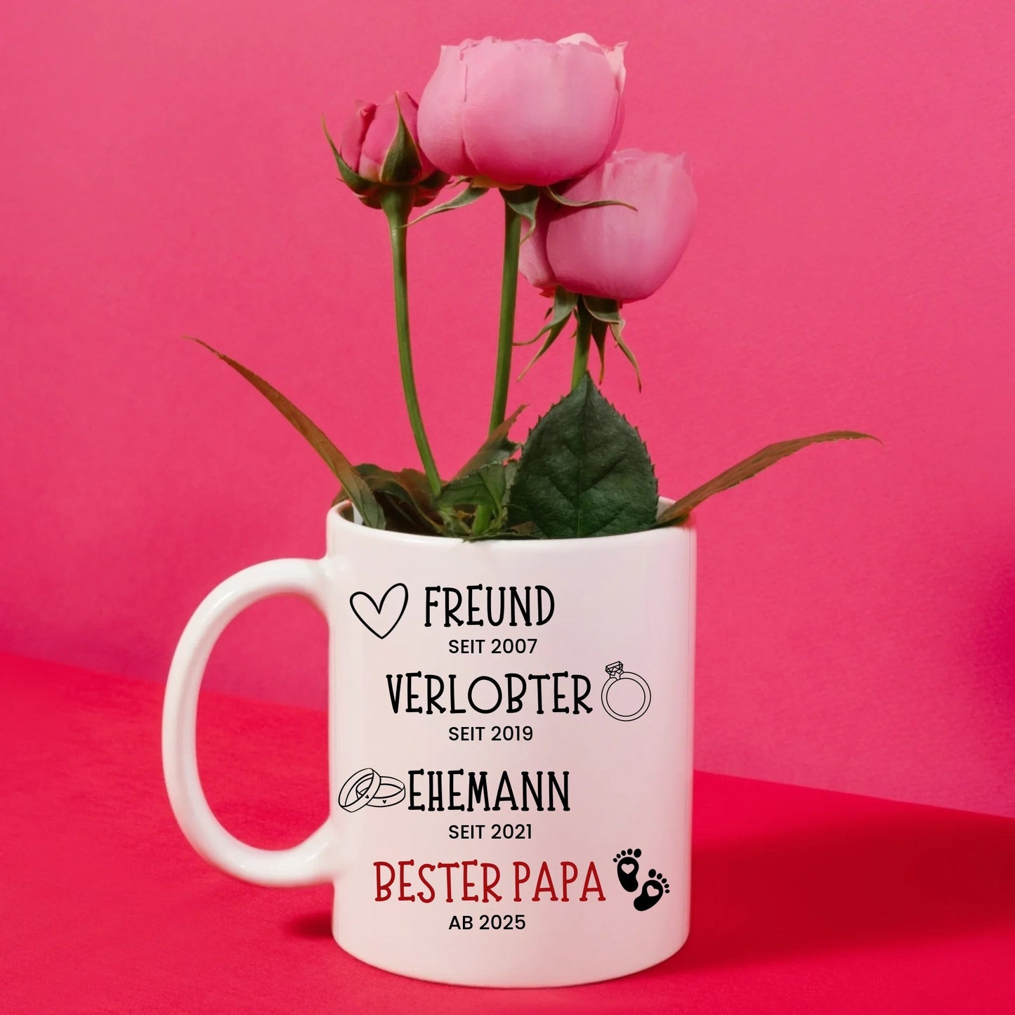 Schwangerschaft verkünden: Freund, Verlobter, Ehemann, Bester Papa Little Mathilda Little Mathilda Keramik Tasse