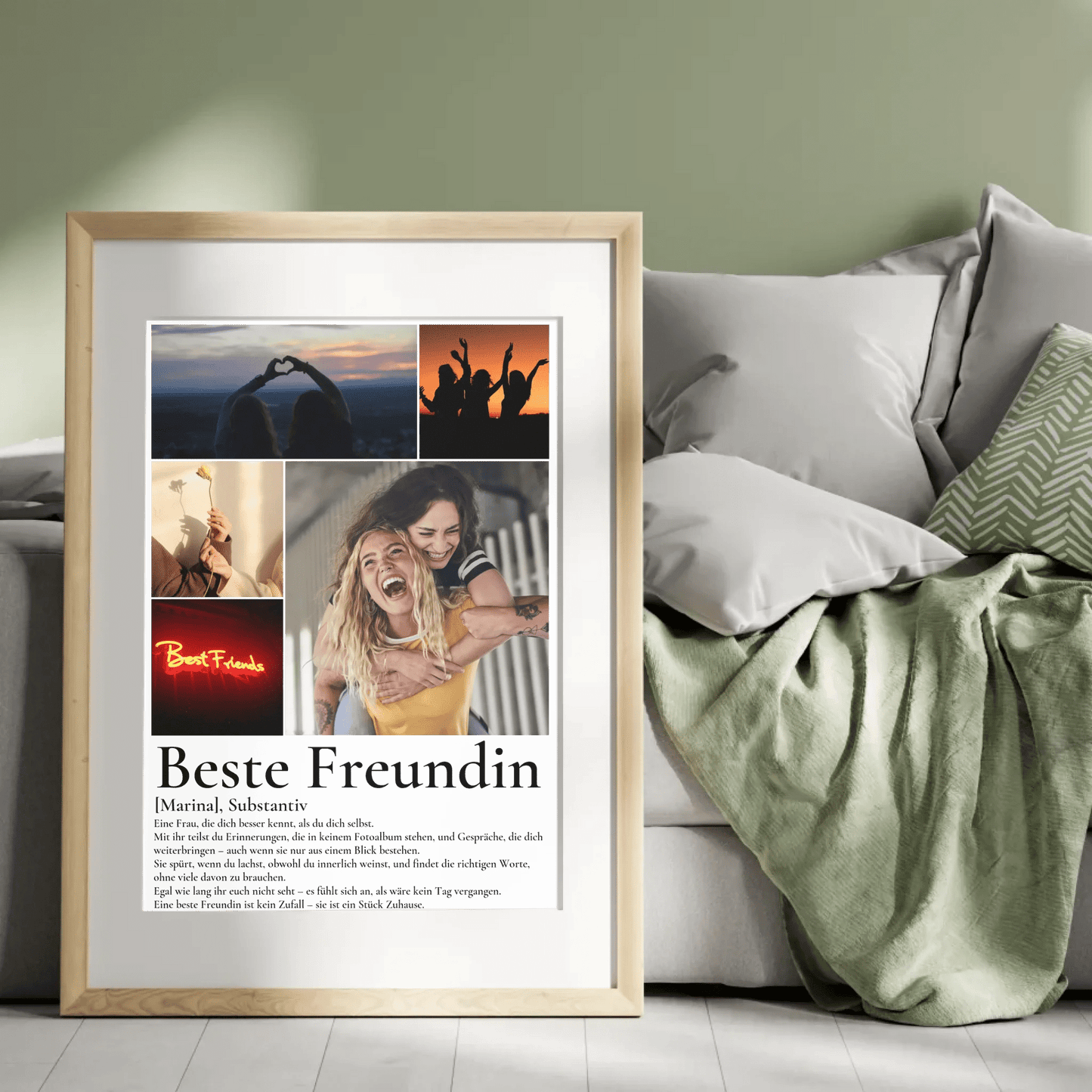 Beste Freundin Geschenk - personalisiertes Definitions Poster Beste Freundin Little Mathilda Little Mathilda Poster