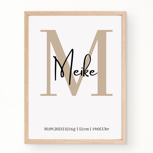 Personalisiertes Geburtsposter - Geburtsanzeiger Little Mathilda Little Mathilda Poster