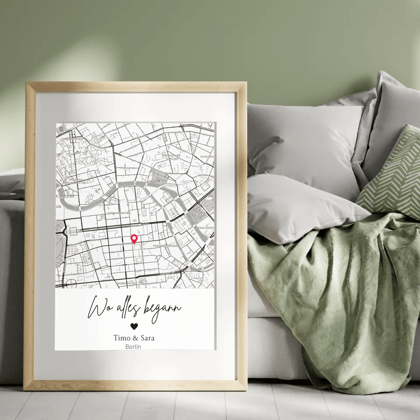 Wo alles begann - Personalisiertes Stadtkartenposter Little Mathilda Little Mathilda Poster