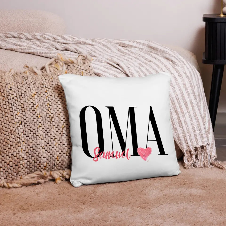 Oma Kissen mit Namen der Enkelkinder