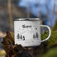 Emaille Angler Tasse "Petri Heil"