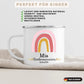 Tasse zur Erstkommunion rosa Regenbogen