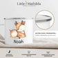 Emaille Kindertasse Waldtiere mit Namen