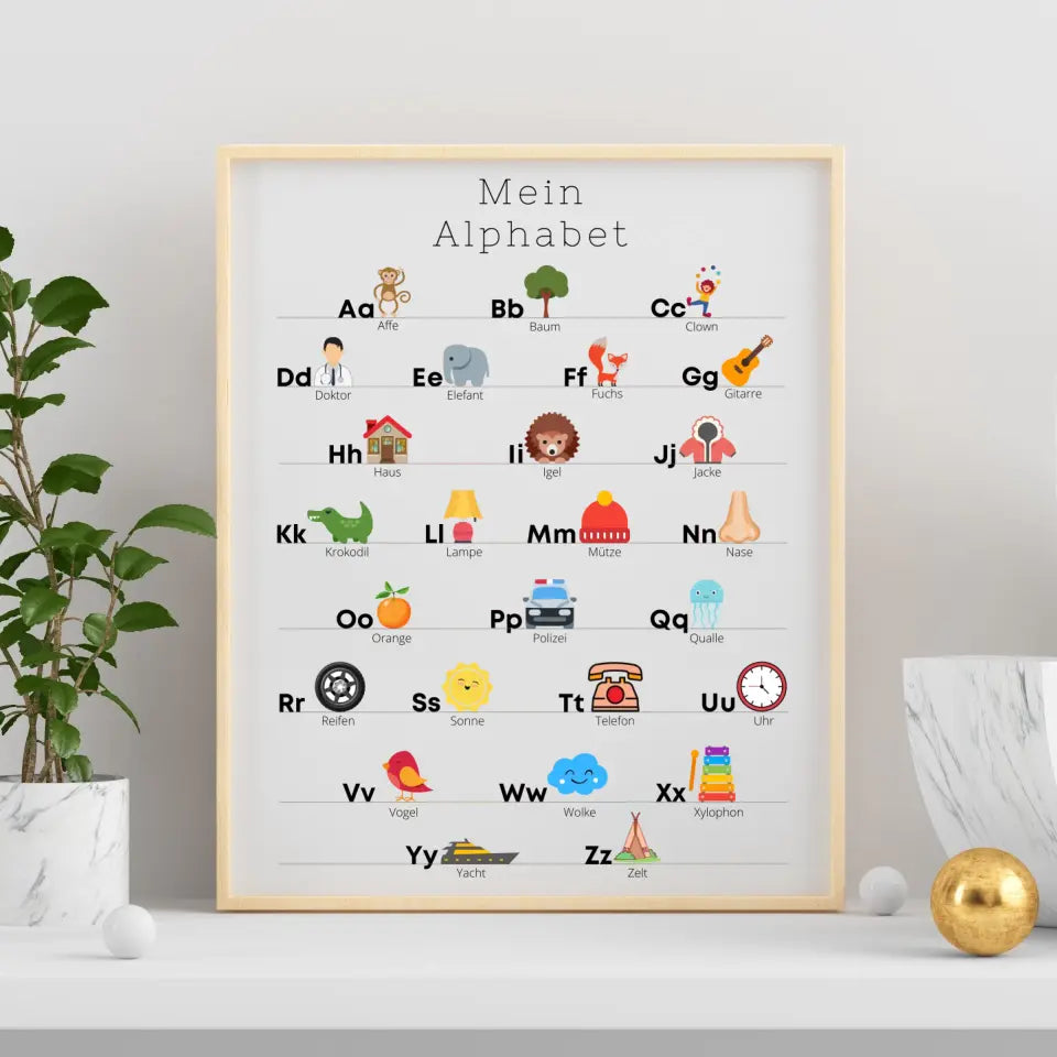 Kinderzimmerposter - Mein Alphabet
